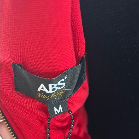 $240 NWT ABS by Allen Schwartz Lace Red Flutter Sleeve Pencil Dress 0133 - Picture 10 of 13